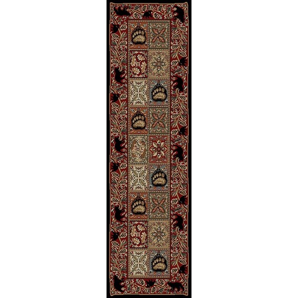 Mayberry Rug 2 ft. 3 in. x 7 ft. 7 in. American Destination Masters Lodge Ebony Area Rug AD3853 2X8 - main